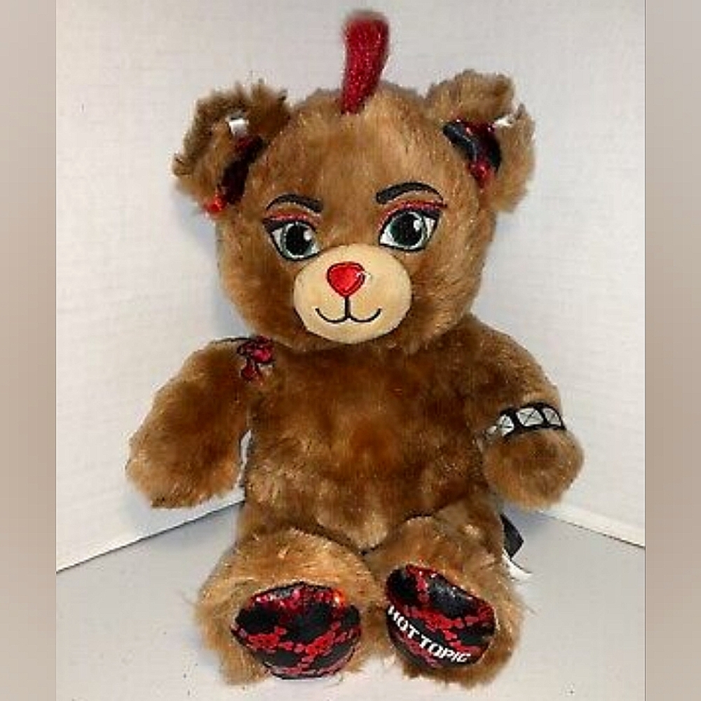 Build a bear furry n fierce punk rock emo goth alt alternative hot topic bear 🖤